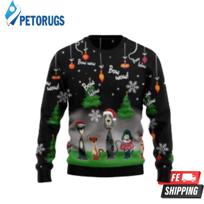Dog Bow Wow Funny Gift Ugly Ugly Christmas Sweaters