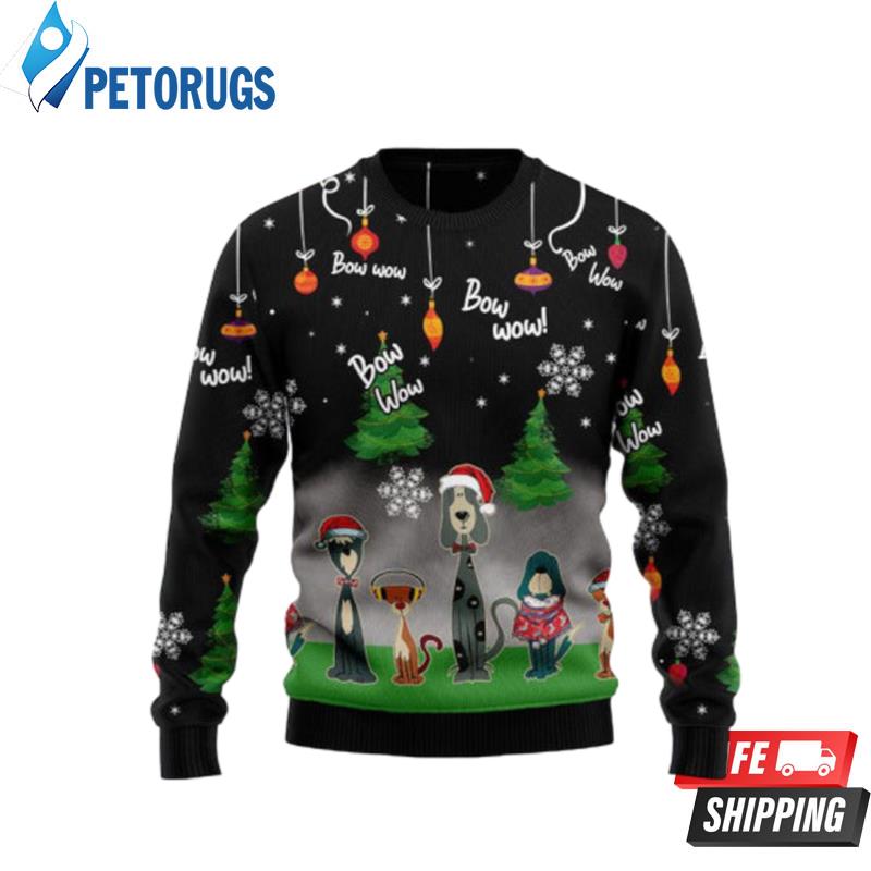 Dog Bow Wow Ugly Christmas Sweaters