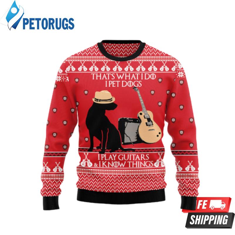 Dog Guitar Christmas Ugly Christmas Sweaters