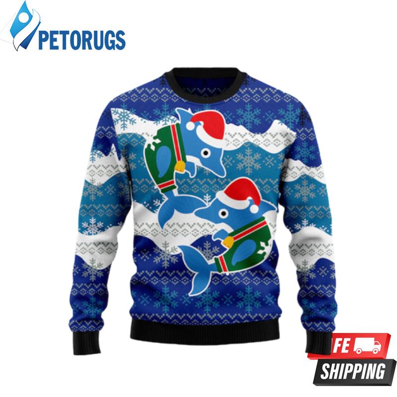 Dolphin Couple Ugly Christmas Sweaters