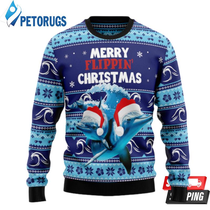 Dolphin Flippin' Christmas T0311 Ugly Christmas Sweaters
