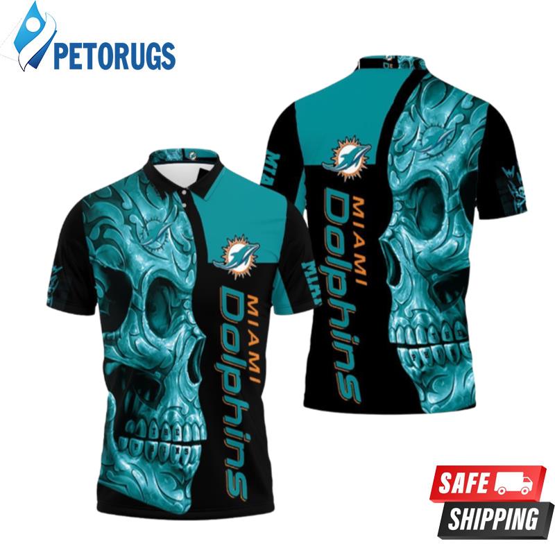 Dolphins Nfl Skull Polo Shirts