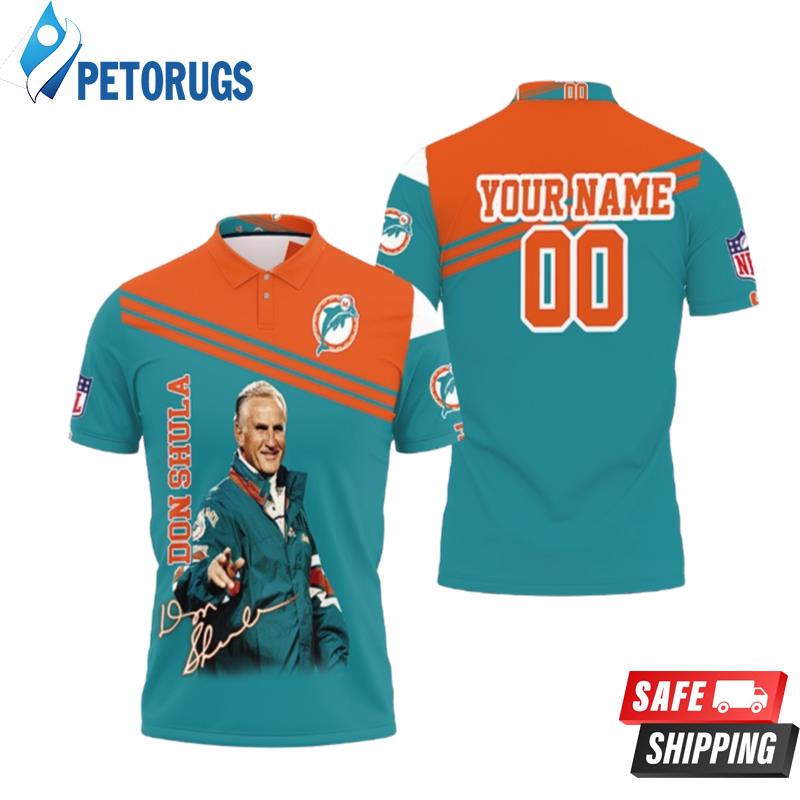 Don Shula Dolphins Coach Signed Achievement Legend For Fans Personalized Polo Shirts