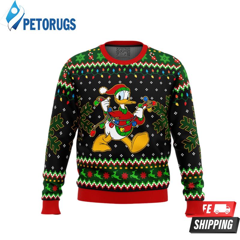 Donald Duck Christmas Lights Ugly Christmas Sweaters