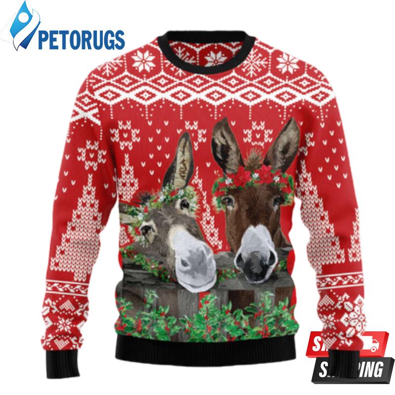 Donkey Buddies Christmas Ugly Christmas Sweaters