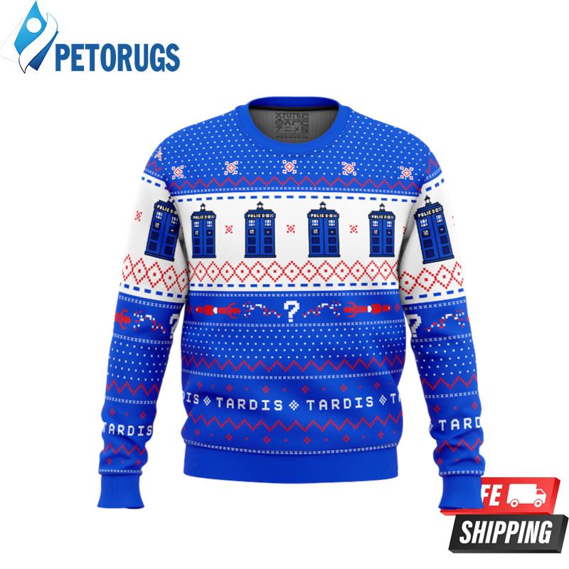 Dr Who TARDIS Ugly Christmas Sweaters