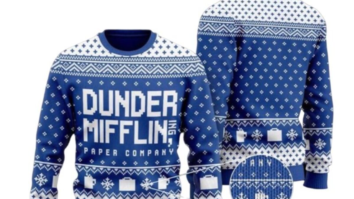 Dunder mifflin ugly outlet christmas sweater