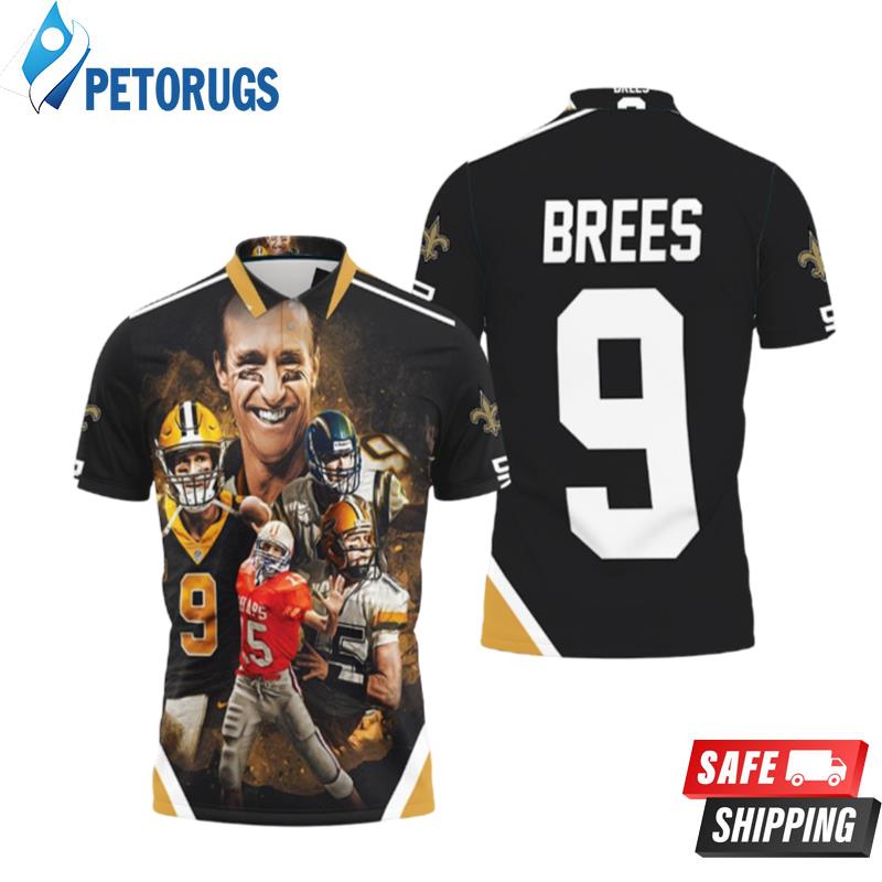 Drew Brees Ins New Orleans Saints Polo Shirts