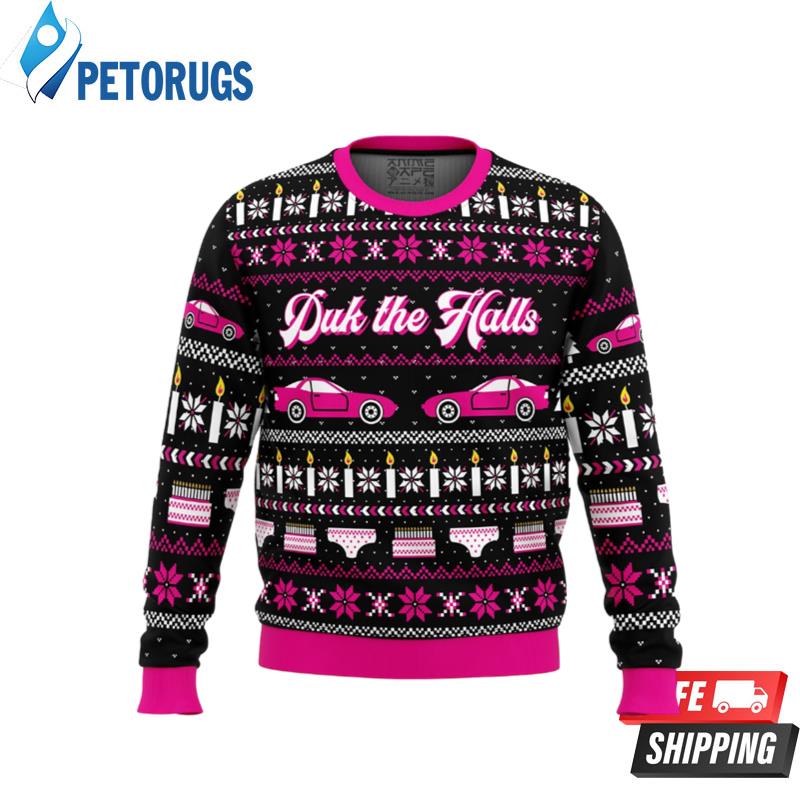 Duk the Halls Sixteen Candles Ugly Christmas Sweaters