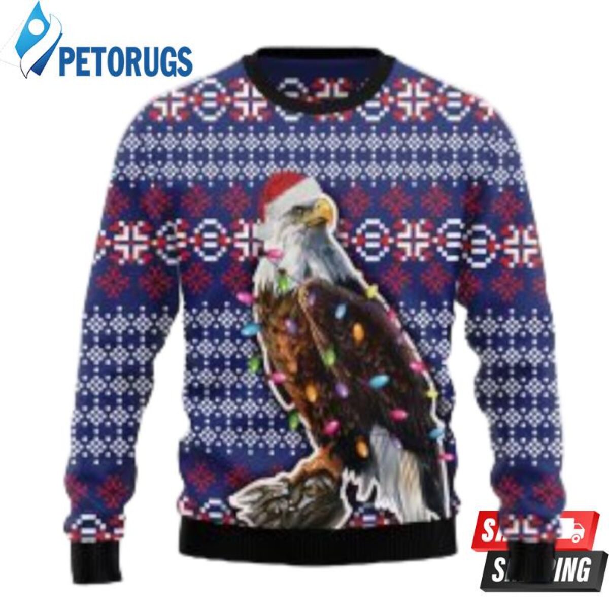 : American Bald Eagle Merry Christmas Ugly Xmas Design Pullover  Hoodie : Clothing, Shoes & Jewelry