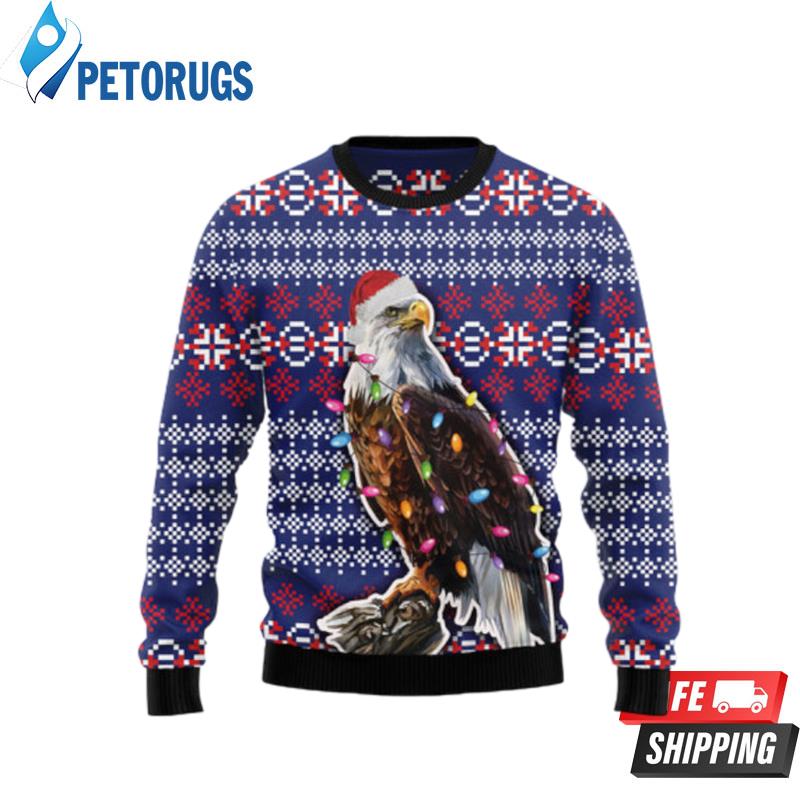 Eagle Christmas Light Ugly Christmas Sweaters