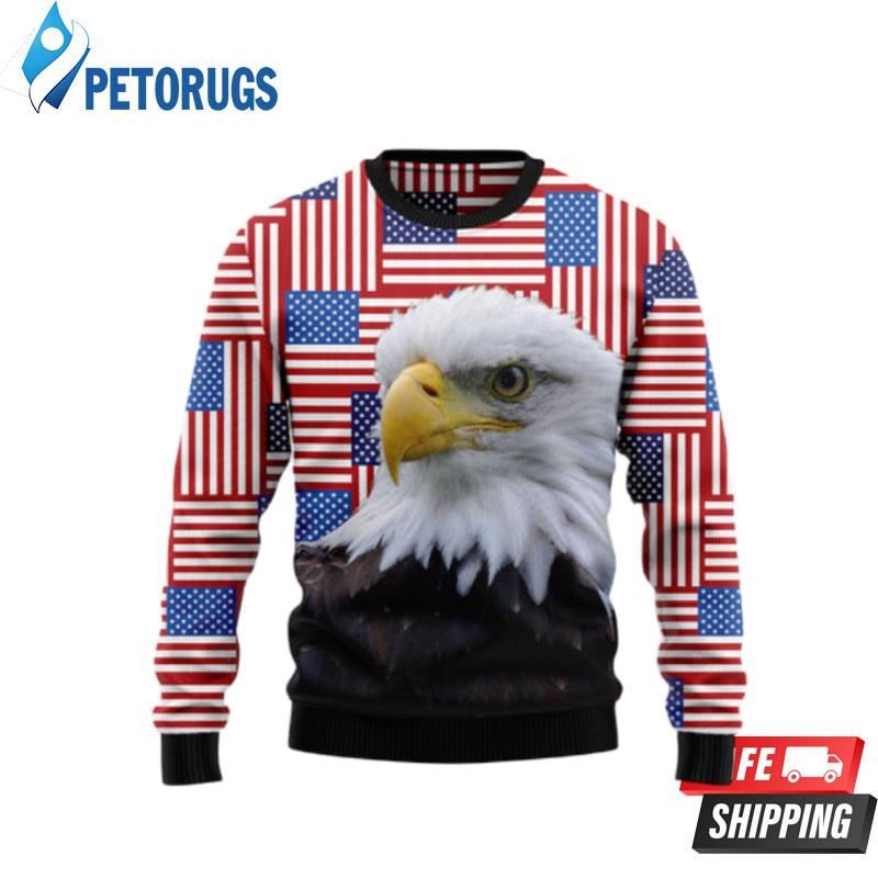 Eagle Usa Flag Ugly Christmas Sweaters