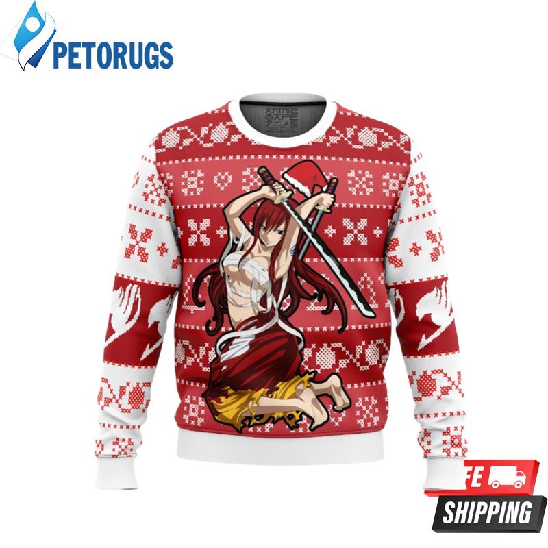 Erza Scarlet Fairy Tail Ugly Christmas Sweaters