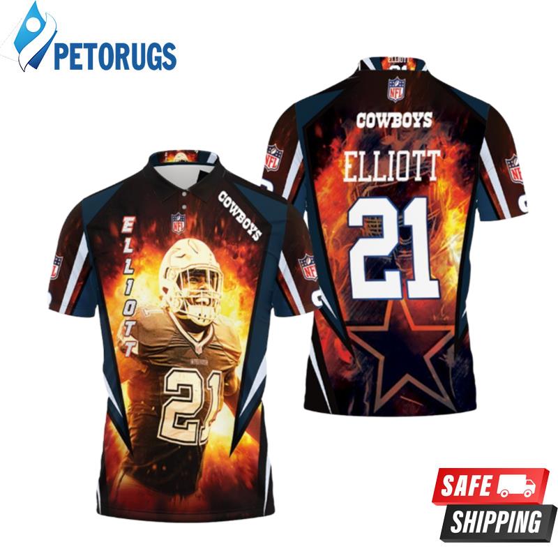 Ezekiel Elliott 21 Dallas Cowboys Polo Shirts