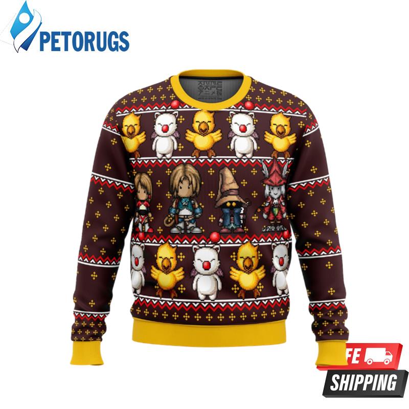 Final Fantasy Classic 8bit Ugly Christmas Sweaters