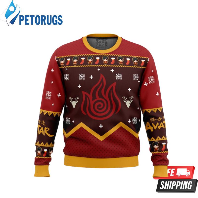 Firebenders Fire Nation Avatar Ugly Christmas Sweaters