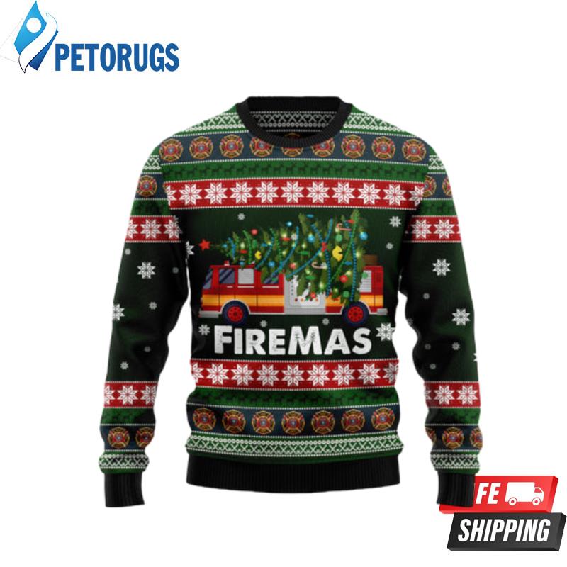 Firefighter Firemas Ugly Christmas Sweaters