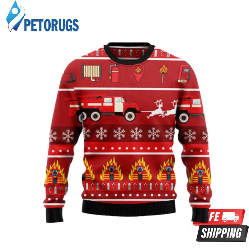 Firefighter Ugly Christmas Sweaters