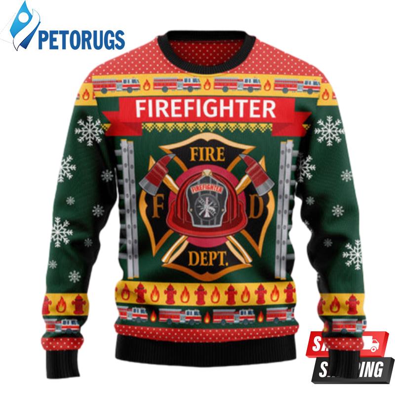 Firefighter Xmas Ugly Christmas Sweaters