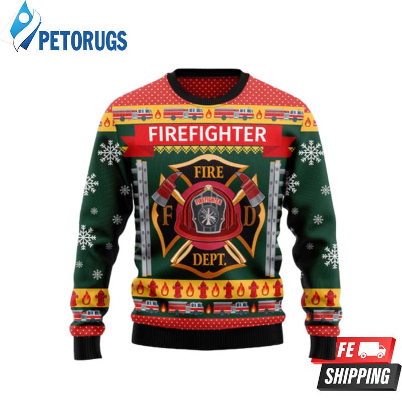 Firefighter Xmas Ugly Christmas Sweaters