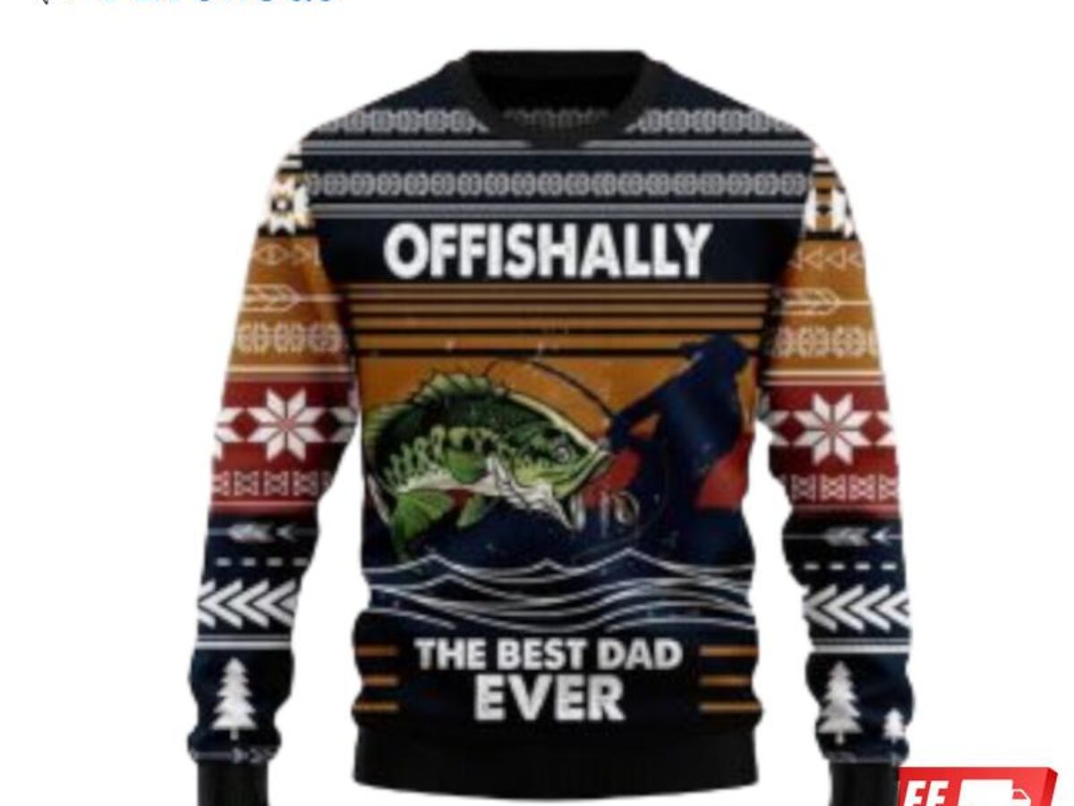 Fishing Retro Vintage Ugly Christmas Sweater – Funny Family