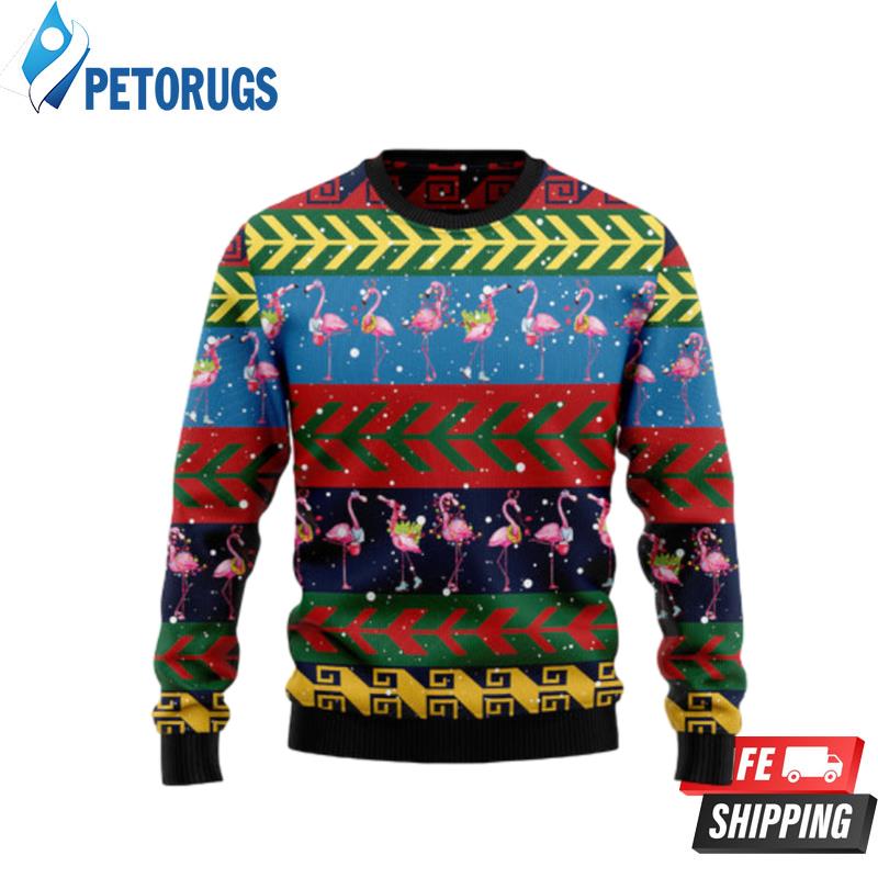 Flamingo Christmas Pattern Ugly Christmas Sweaters