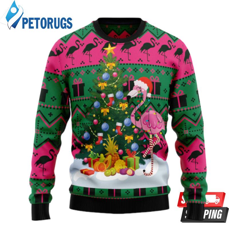 Flamingo Christmas Tree Ugly Christmas Sweaters