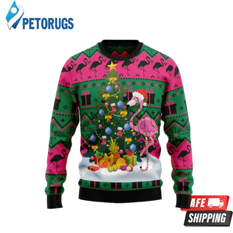 Flamingo Christmas Tree Ugly Christmas Sweaters