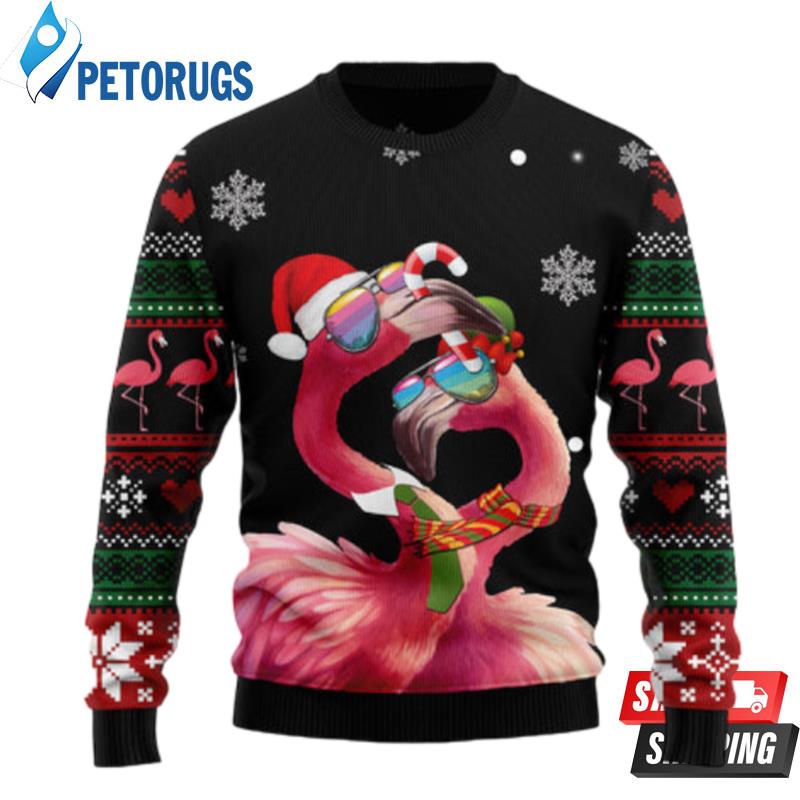 Flamingo Couple Ugly Christmas Sweaters