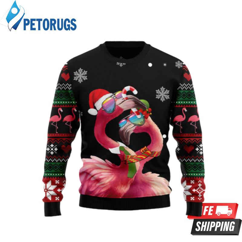 Flamingo Couple Ugly Christmas Sweaters