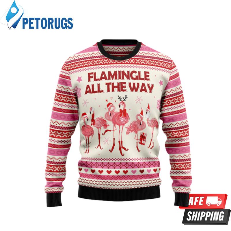 Flamingo Flamingle All The Ways Ugly Christmas Sweaters