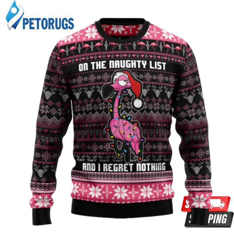 Flamingo Naughty List Ugly Christmas Sweaters