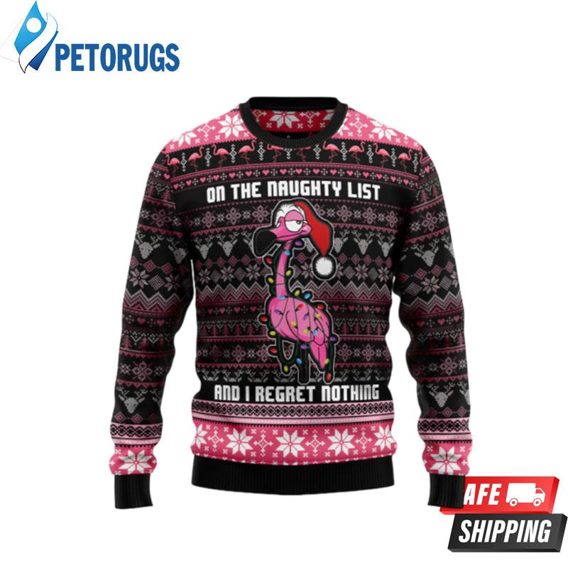 Flamingo Naughty List Ugly Christmas Sweaters