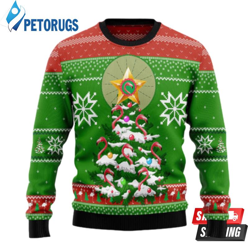 Flamingo Pine Tree Ugly Christmas Sweaters