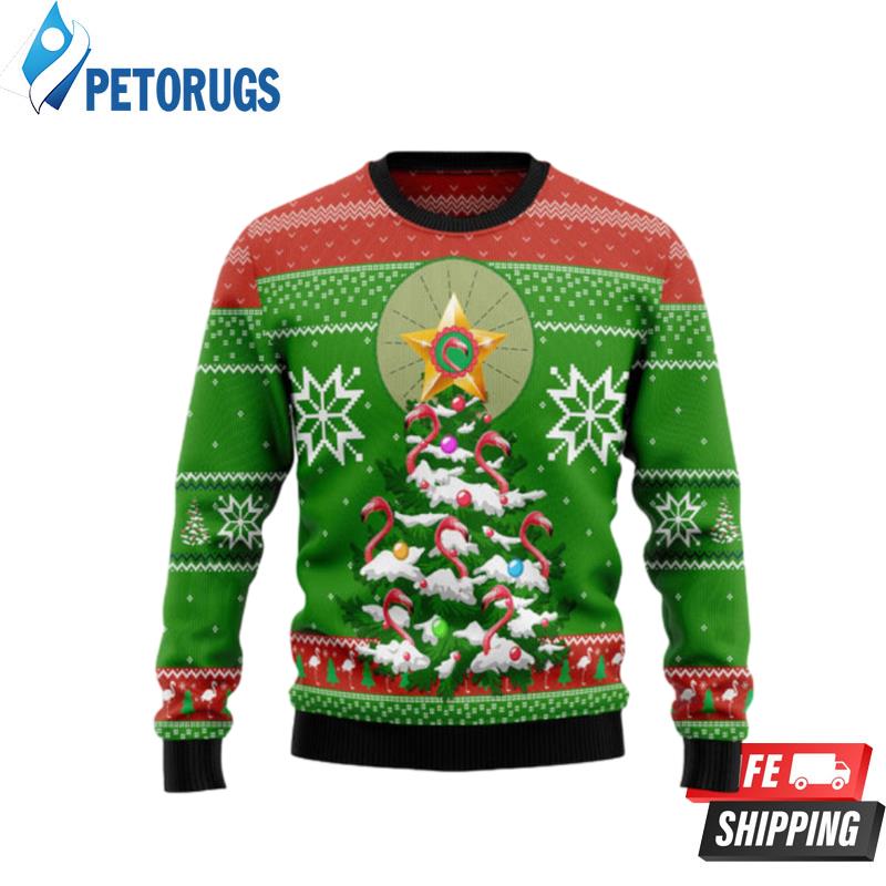 Flamingo Pine Tree Ugly Christmas Sweaters