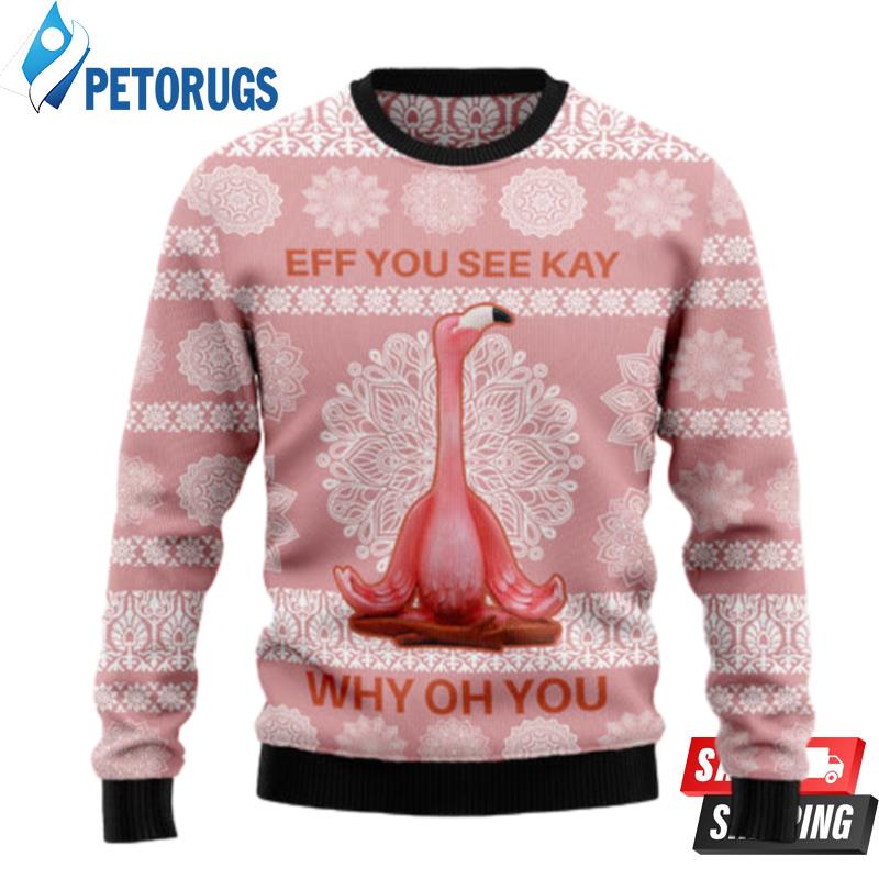 Flamingo Why Oh You Ugly Christmas Sweaters