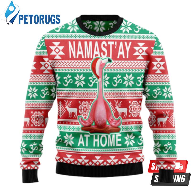 Flamingo Yoga Christmas Ugly Christmas Sweaters