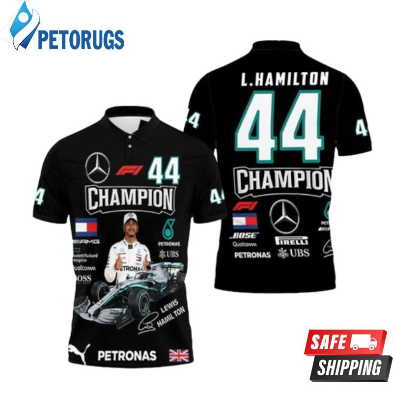Formula 1 Lewis Hamilton Champion Mercedes Polo Shirts - Peto Rugs