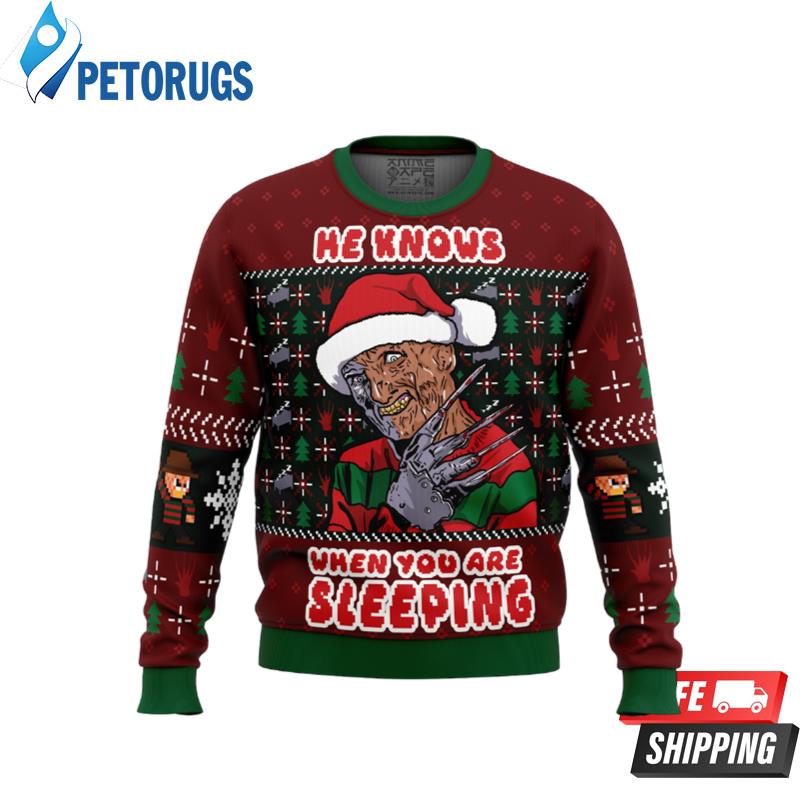 Fred Claws Christmas Freddy Krueger Ugly Christmas Sweaters