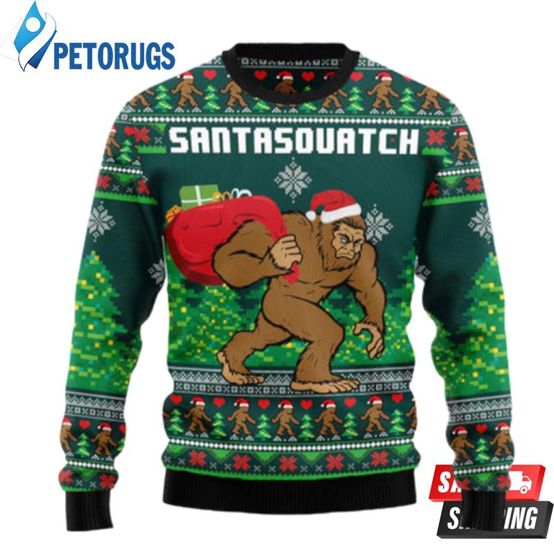 Funny Santasquatch Bigfoot Ugly Christmas Sweaters