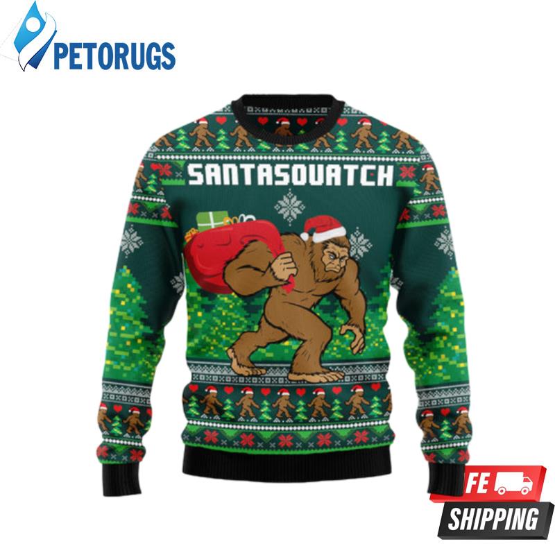 Funny Santasquatch Bigfoot Ugly Christmas Sweaters