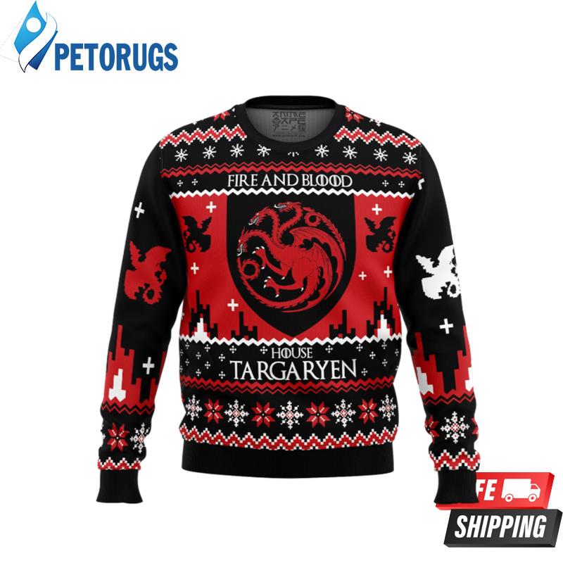 Game of Thrones House Targaryen Ugly Christmas Sweaters