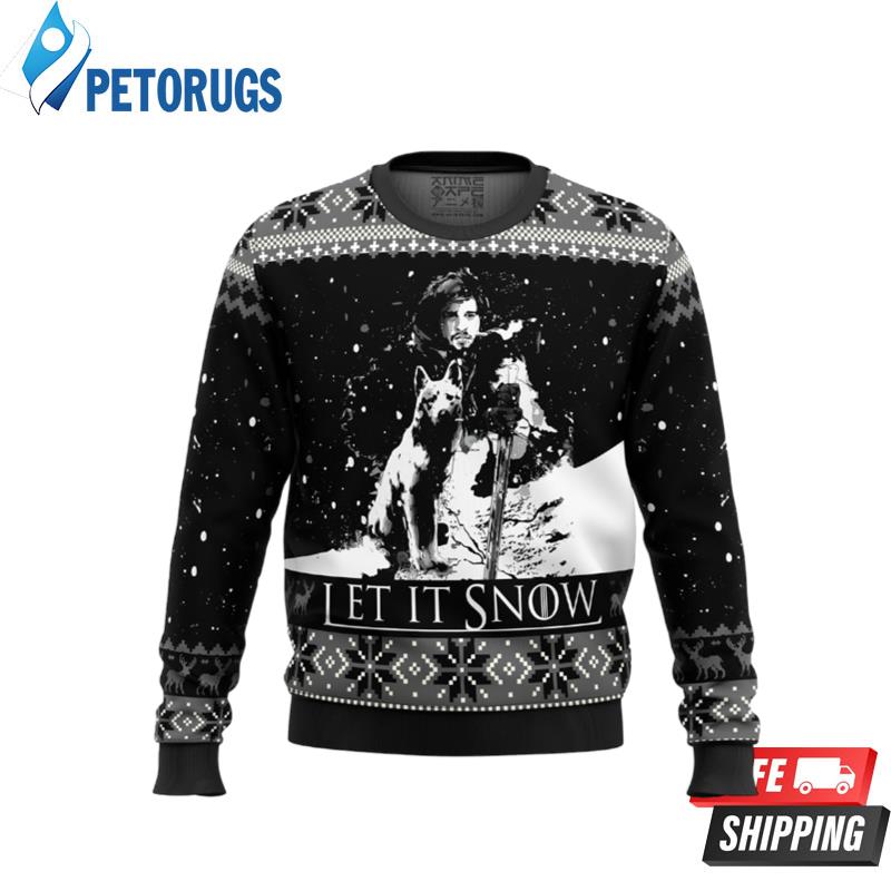 Game of Thrones Let It Snow Black and White Ugly Christmas Sweaters