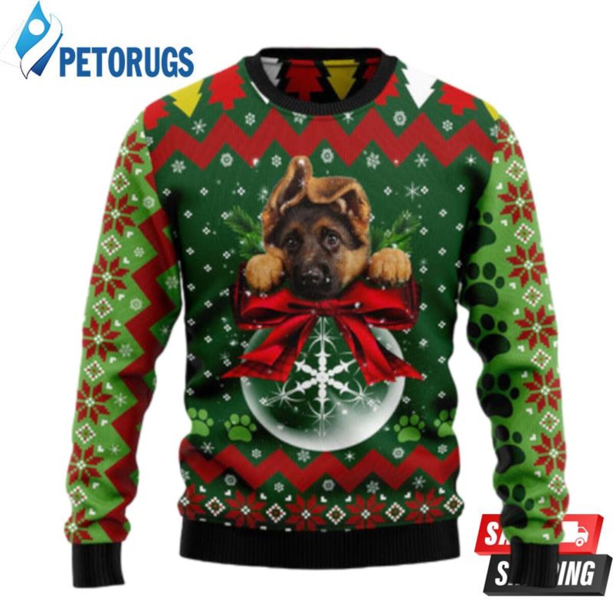 German shepherd xmas jumper sale