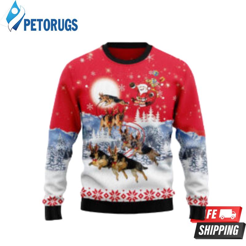 German Shepherd Santa Claus Dog Lover Ugly Christmas Sweaters