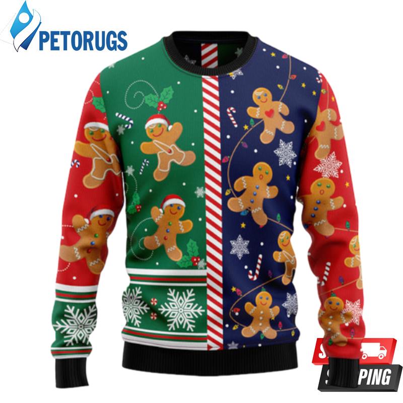 Gingerbread Christmas Cookie Ugly Christmas Sweaters - Peto Rugs