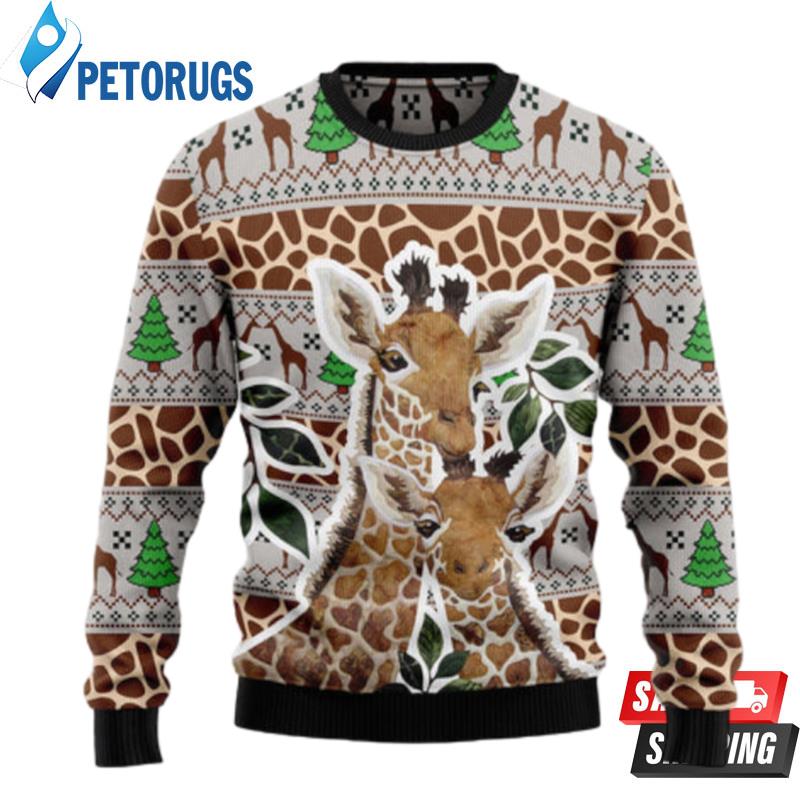 Giraffe Family Christmas Ugly Christmas Sweaters