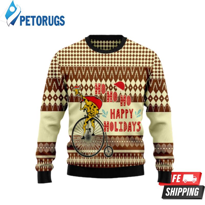 Giraffe Happy Holidays Ugly Christmas Sweaters