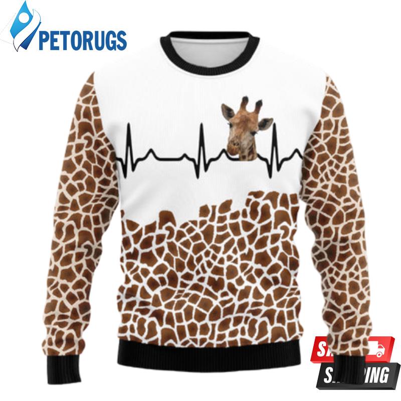 Giraffe Heart Ugly Christmas Sweaters