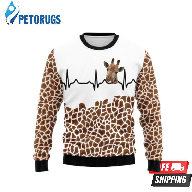 Giraffe Heart Ugly Christmas Sweaters